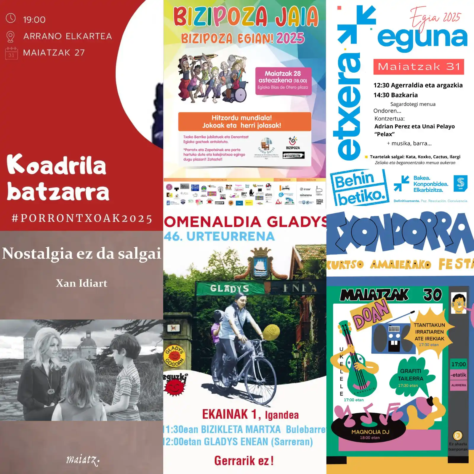 Image from Gora Egia!: Egun on, hemen duzue asteko agenda:  Astelehena 26 18:00 *Azoka txikia...