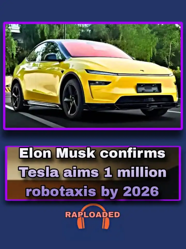 Image from Raploaded: Elon Musk has confirmed that Tesla is targeting over 1,000 robotaxis w...