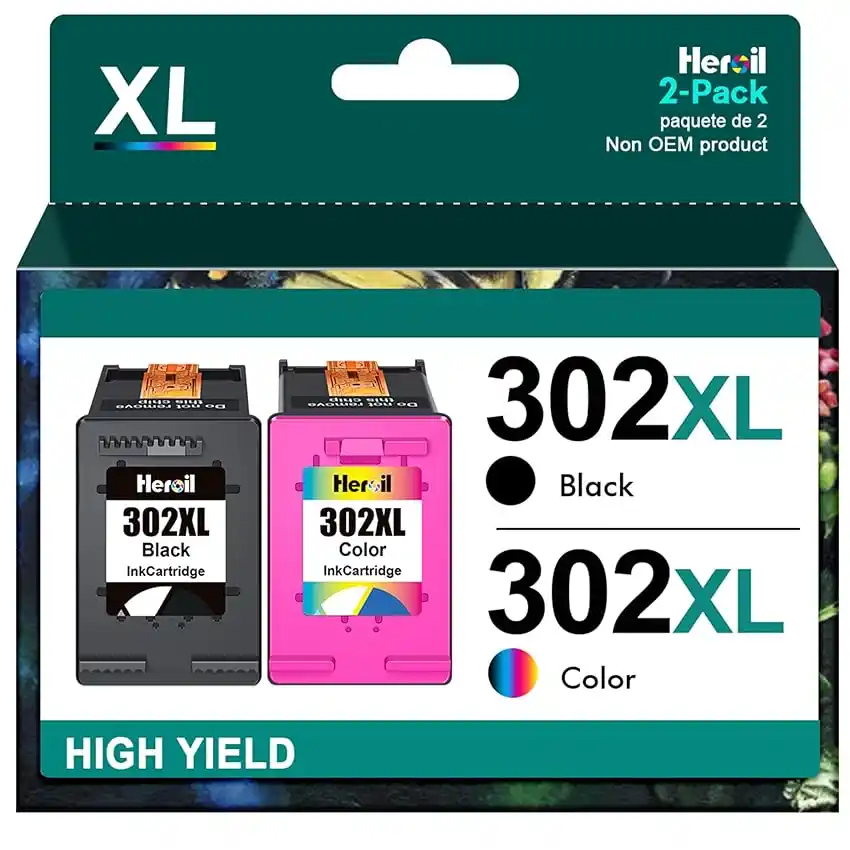 Image from Offerte Tech by Telefonino.net: 👀 Heroil 302 XL 302XL Cartucce d'inchiostro Sostituzione per HP 302 n...