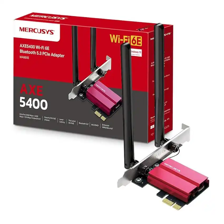 Image from Offerte Tech by Telefonino.net: 👀 MERCUSYS TP-Link MA86XE V2 PCIe Adapter AXE5400Mbps Wi-Fi 6E Blueto...