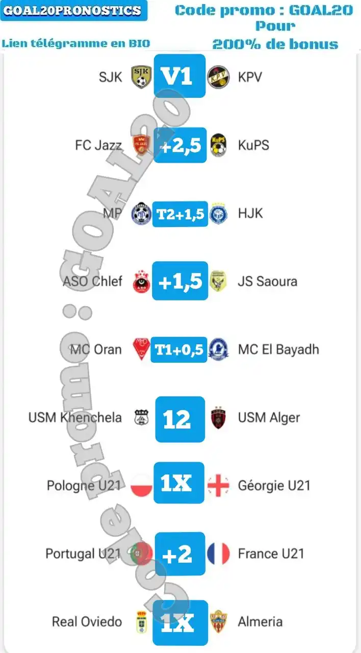 Image from ✅ GOAL20 PRONO Coupon Du Jour :Fiable Et Gratuit ✅: 🔵 MES PRONOSTICS POUR LES MATCHS DE CE MERCREDI - 11 JUIN 🔵  🇫🇮 Fi...