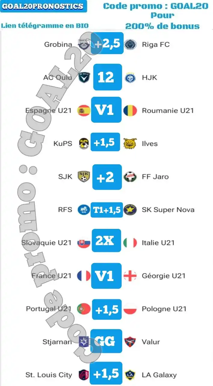 Image from ✅ GOAL20 PRONO Coupon Du Jour :Fiable Et Gratuit ✅: 🔵 MES PRONOSTICS POUR LES MATCHS DE CE SAMEDI - 14 JUIN 🔵  🇱🇻 Lett...