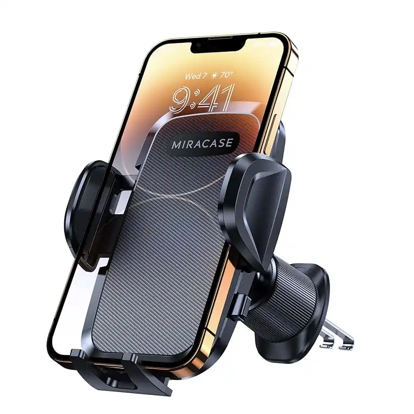 Image from Offerte Tech by Telefonino.net: 👀 Miracase Supporto per Telefono Auto [Doppio Gancio Metallico] Stabi...