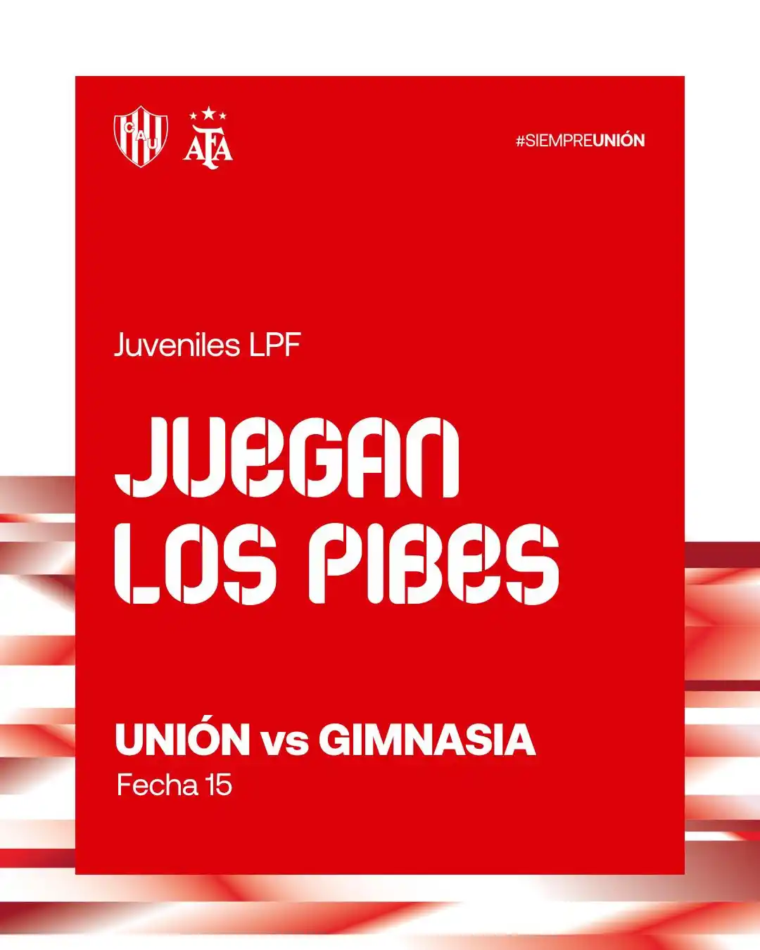Image from Club Atlético Unión: 🔜 Nueva fecha para los pibes del fútbol formativo Tatengue 🆚 Gimnasi...