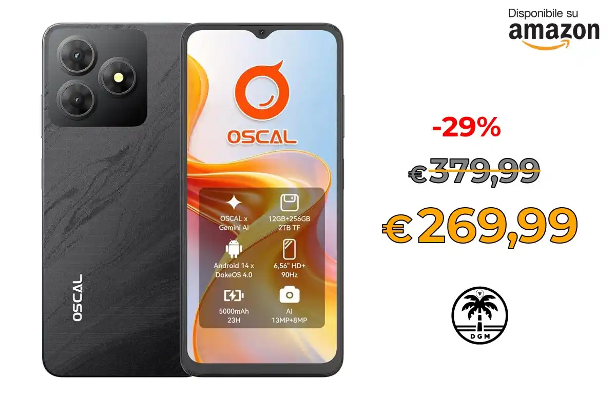 Image from Offerta DgM: *📍OSCAL FLAT 2 Smartphone 2025 Android 14 Gemini AI, 12GB RAM+256GB R...