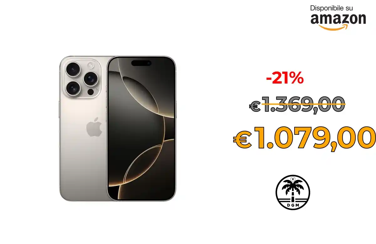 Image from Offerta DgM: 🔥 Prendilo al Volo 🔥 🛍️in Vendita su AMAZON * ⭕ Apple iPhone 16 Pr...