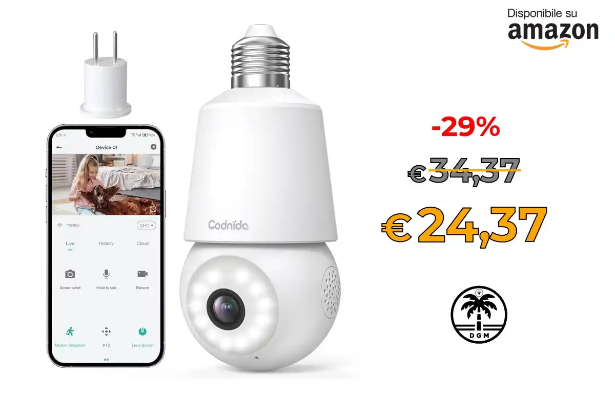 Image from Offerta DgM: 🔥 Prendilo al Volo 🔥 🛍️in Vendita su AMAZON * ⭕ Codnida 2K Telecam...