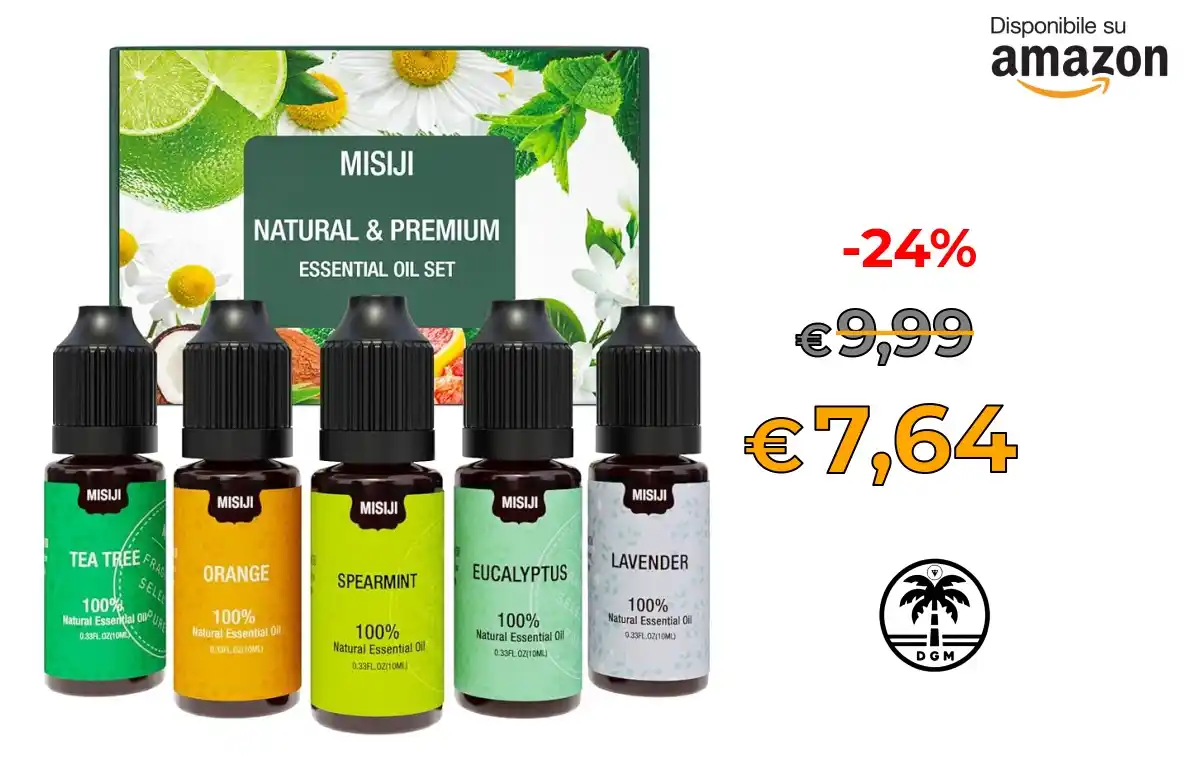 Image from Offerta DgM: 🔥 Prendilo al Volo 🔥 🛍️in Vendita su AMAZON * ⭕ MISIJI Set di oli ...