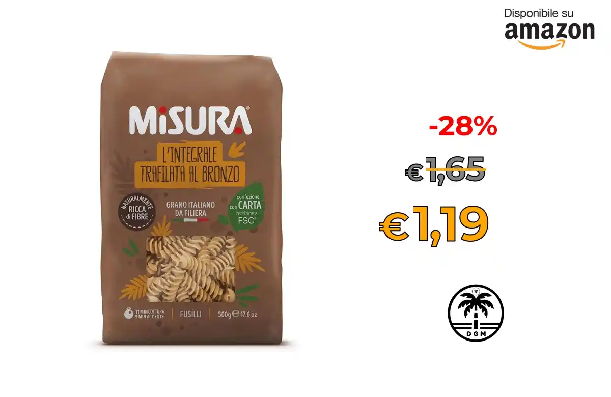 Image from Offerta DgM: 🔥 Prendilo al Volo 🔥 🛍️in Vendita su AMAZON * ⭕ Misura Fusilli Int...