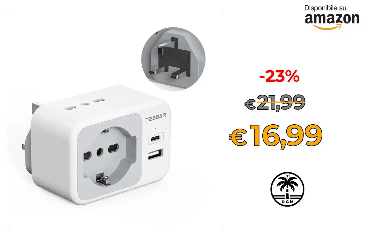 Image from Offerta DgM: 🔥 Prendilo al Volo 🔥 🛍️in Vendita su AMAZON  * ⭕ TESSAN Adattatore ...