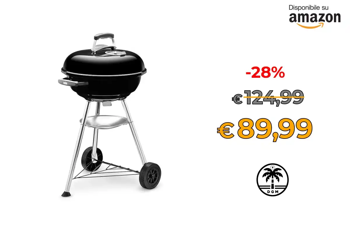Image from Offerta DgM: 🔥 Prendilo al Volo 🔥 🛍️in Vendita su AMAZON * ⭕ Weber Compact Kett...