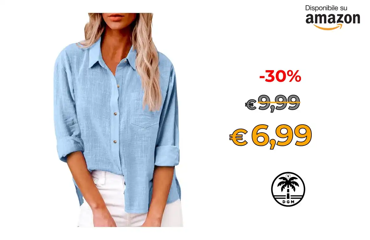 Image from Offerta DgM: 🌋 Prezzone 🌋 🛍️in Vendita su AMAZON * ⭕ Generico Camicia Donna Man...
