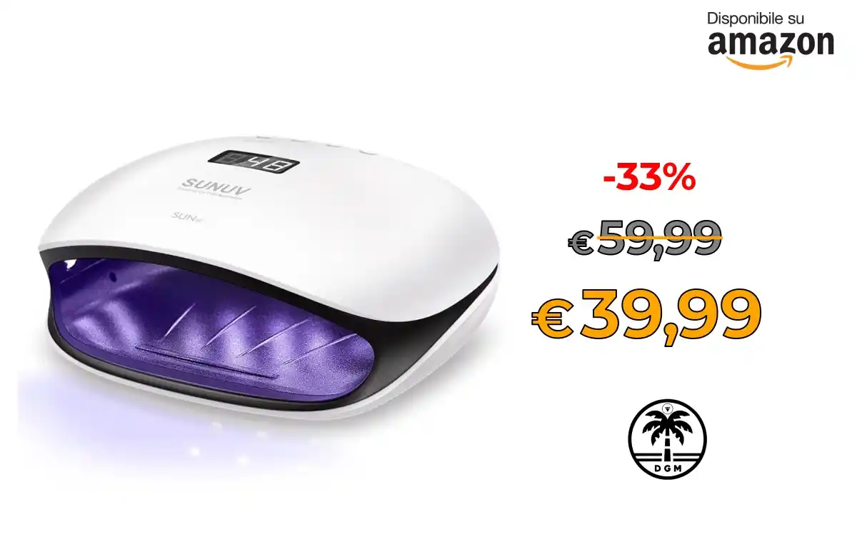 Image from Offerta DgM: 🌋 Prezzone 🌋 🛍️in Vendita su AMAZON * ⭕ Lampada Unghie UV LED SUNU...