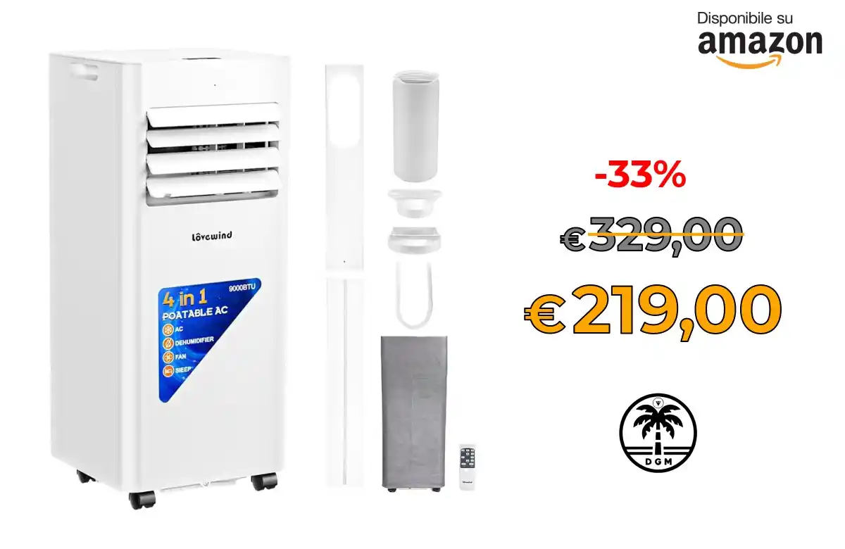 Image from Offerta DgM: 🌋 Prezzone 🌋 🛍️in Vendita su AMAZON * ⭕ Lovewind Condizionatore Po...