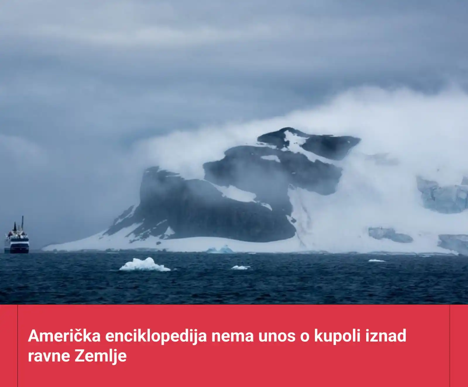 Image from Raskrinkavanje.ba: Slika na kojoj je prikazan unos o istraživanjima na Antarktiku iz enci...