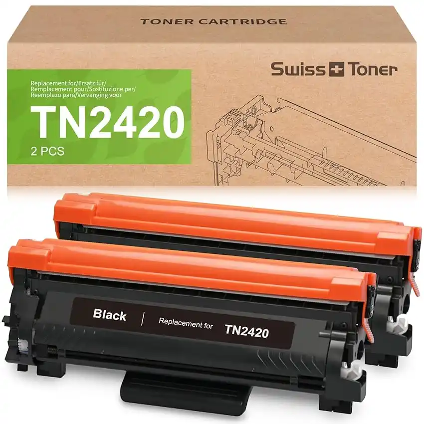 Image from Offerte Tech by Telefonino.net: 👀 swiss toner TN2420 Con Chip Compatibile per Tn2420 Toner Brother pe...