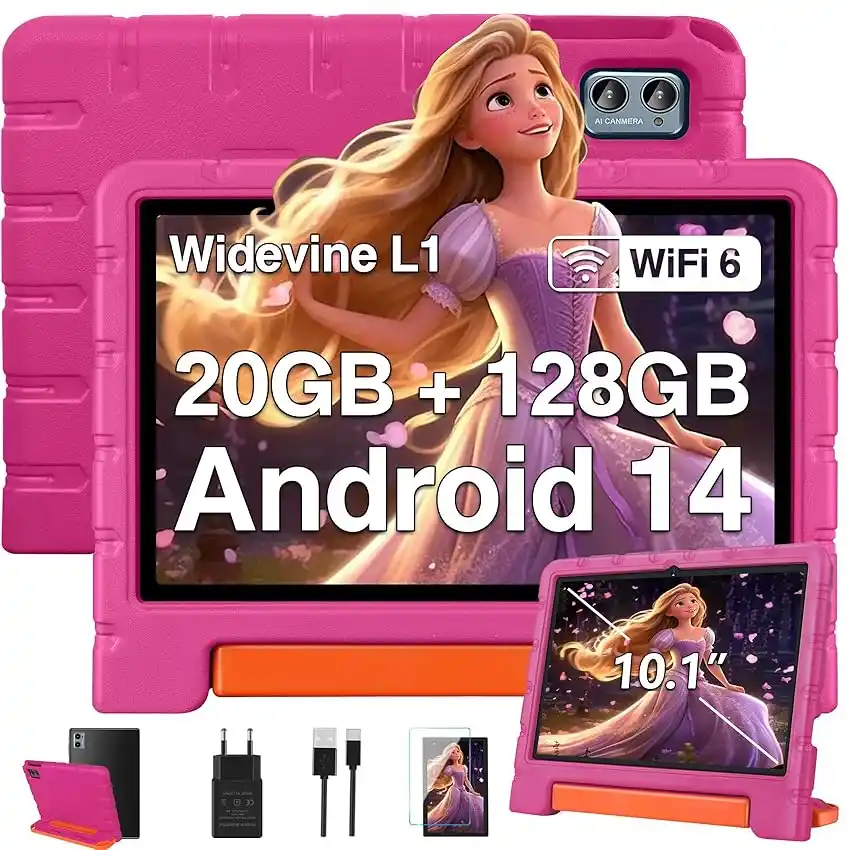 Image from Offerte Tech by Telefonino.net: 👀 ZIOVO Tablet 10 Pollici Android 14 Tablet Bambini, 20GB RAM+128GB R...